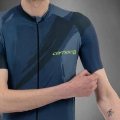 Carnac Men's Brosse Short Sleeve Jersey / Blue -Planetx Bike Store CLCABSSJB P5