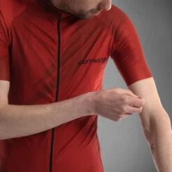 Carnac Men's Brosse Short Sleeve Jersey / Red -Planetx Bike Store CLCABSSJR P5