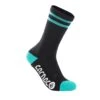 Carnac Stripe Perform Cycling Socks / Black & Teal -Planetx Bike Store CLCASTRPCSBTE P1
