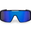 Carnac Juno Sunglasses / Jet Black Frame & Blue Revo Lens -Planetx Bike Store CLJUNBLKBLU P1
