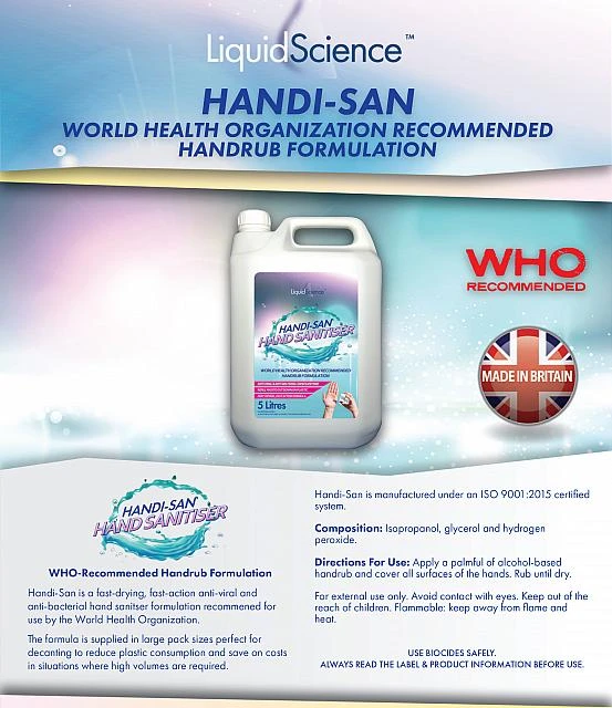 Handi-San WHO Approved Hand Sanitiser 3 Handi-San WHO Approved Hand Sanitiser