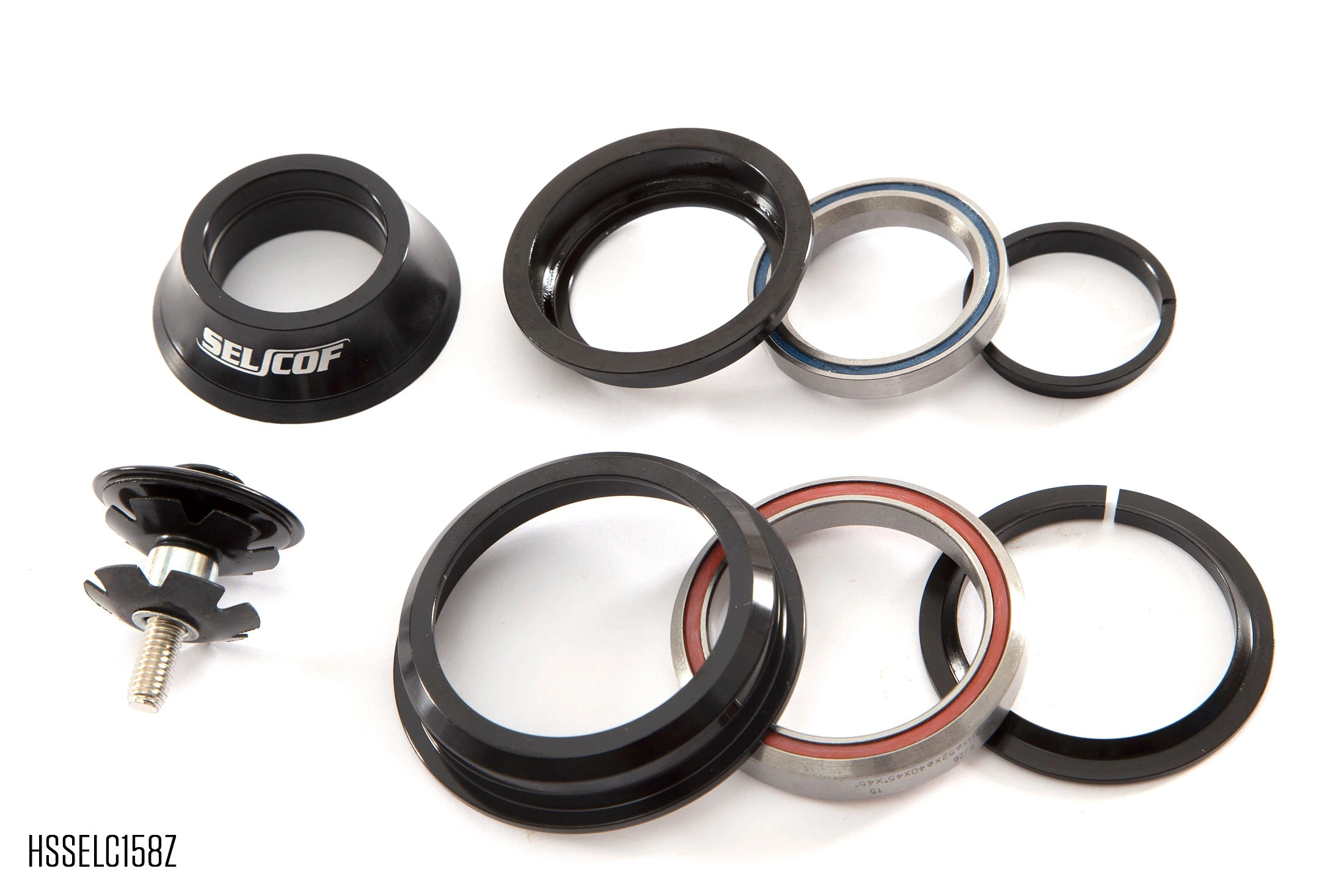 Selcof Zero Stack / Semi-Integrated Cup Cartridge Bearing Headset For Tapered 1” 1/8th – 1.5” Fork Steerer 3 Selcof Zero Stack / Semi-Integrated Cup Cartridge Bearing Headset For Tapered 1” 1/8th – 1.5” Fork Steerer