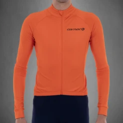 Carnac Men's Long Sleeve Cycling Jersey 26 Carnac Men's Long Sleeve Cycling Jersey -Planetx Bike Store Long sleave jersey orange model