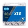KMC X10 10 Speed Chain / 114 / Silver/Black -Planetx Bike Store k100a
