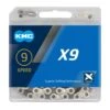KMC X9 9 Speed Chain / 114 / SIlver/Grey 2 KMC X9 9 Speed Chain / 114 / SIlver/Grey -Planetx Bike Store k21b