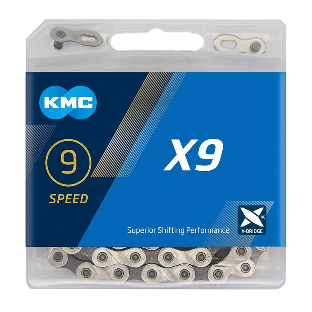 KMC X9 9 Speed Chain / 114 / SIlver/Grey 3 KMC X9 9 Speed Chain / 114 / SIlver/Grey