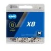 KMC X8 8 Speed Chain / 114 / Silver/Grey -Planetx Bike Store k41a
