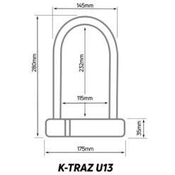 Zefal K-Traz U13 Bicycle U-Lock -Planetx Bike Store zl340 02