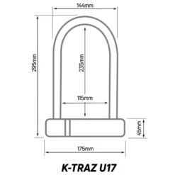 Zefal K-Traz U17 Bicycle U-Lock 9 Zefal K-Traz U17 Bicycle U-Lock -Planetx Bike Store zl350 01
